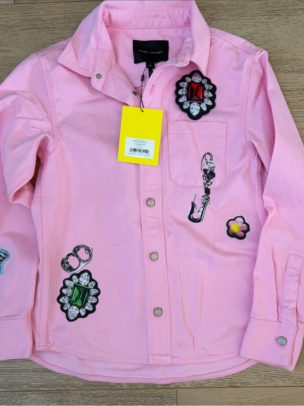 Marc Jacobs Pink Embellished Cotton Jumpsuit